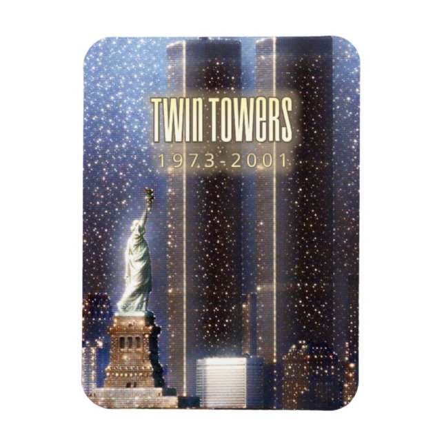 World Trade Centre twin towers stylized Magnet (Vertical)