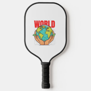 World – Travel Adventure Globe Design Pickleball Paddle