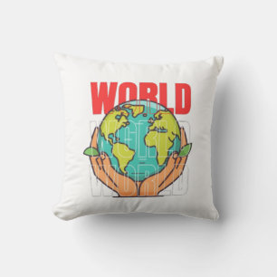 World – Travel Adventure Globe Design Throw Pillow