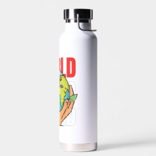 World – Travel Adventure Globe Design Water Bottle