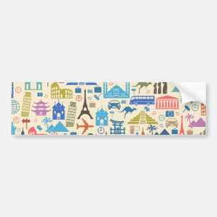 world travel bumper sticker