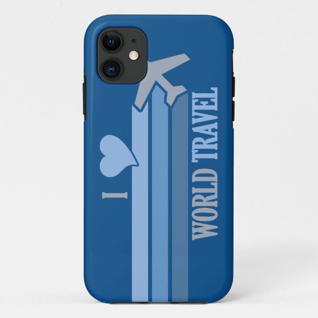 World Travel Custom coque iphone maté (Dos)