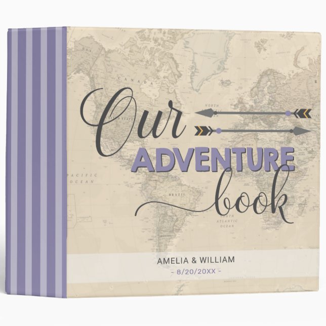 World Travel Destination Wedding Book Photo Album Binder (Front/Spine)