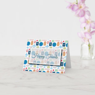 World Travel Folded  Card