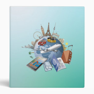 World travel landmarks binder