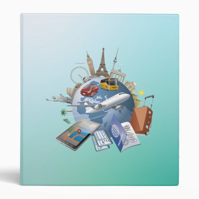 World travel landmarks binder (Front)