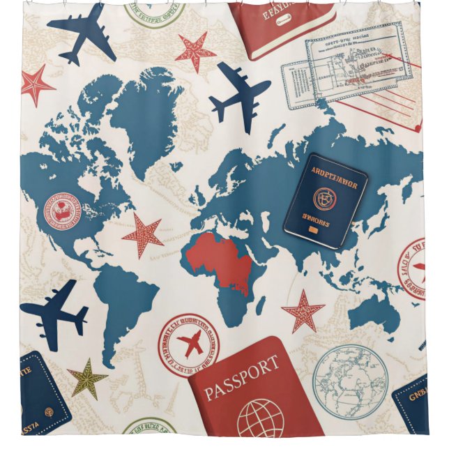 World Travel Map Pattern (Front)