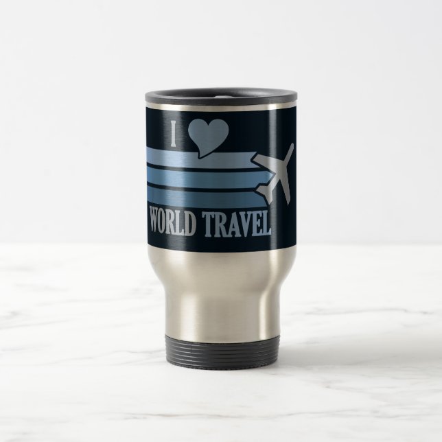 World Travel mug - choose style & colour (Center)