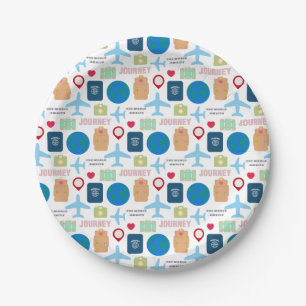 World Travel Paper Plate