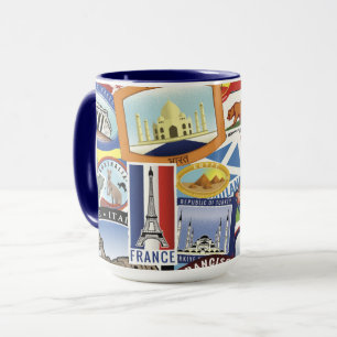 World Travel Pattern Mug
