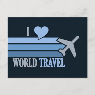 World Travel postcard, customizable Postcard