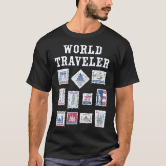 World Travel Stamp Gift for Travelers Men Women Pa T-Shirt