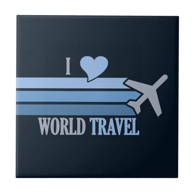 World Travel tile, customizable Tile (Front)