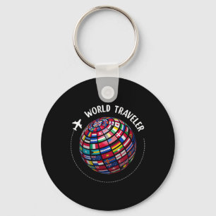 World Traveler Map, World Flags Traveler, Countrie Keychain