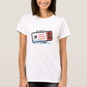 World Traveler: Passport Stamps and Heartbeats T-Shirt