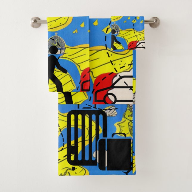 World Traveller Bath Towel Set (Insitu)