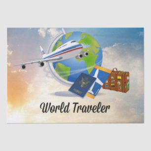 World Traveller - Design #2  Tissue Paper