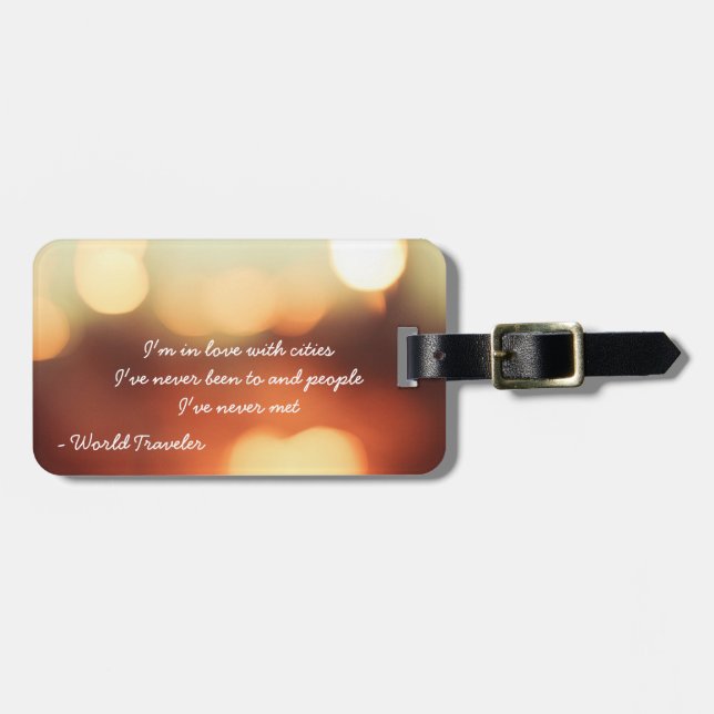 World Traveller Luggage Tag (Front Horizontal)