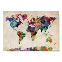world traveller map print