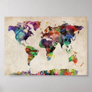 world traveller map print