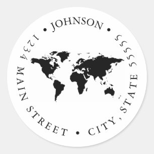 World Traveller Map Return Label