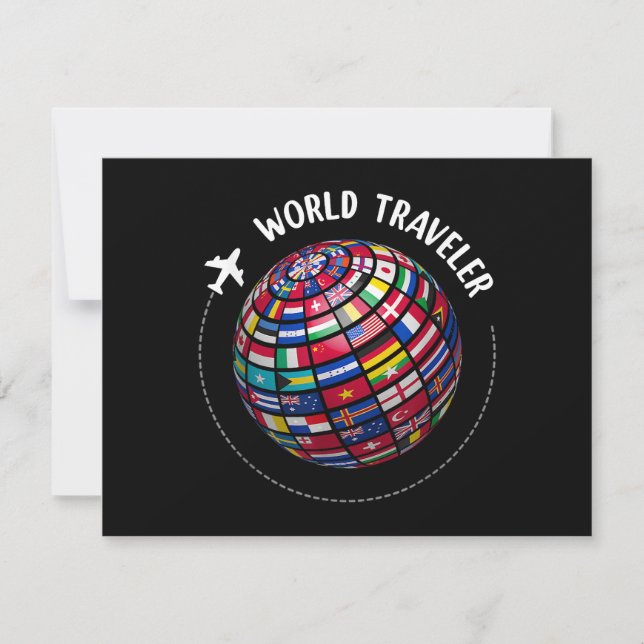 World Traveller Map, World Flags Traveller, Countr (Front)