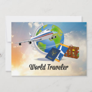 World Traveller, packed and ready to go Holiday Card
