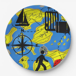 World Traveller Paper Plate
