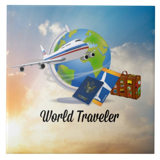 World Traveller, popular design Tile (Front)