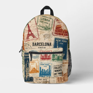World Traveller Printed Backpack