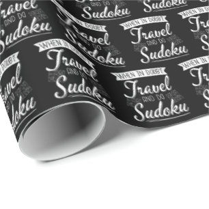 World Traveller Sudoku Puzzle Lover  Wrapping Paper