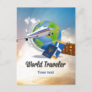 World Traveller TEMPLATE Postcard