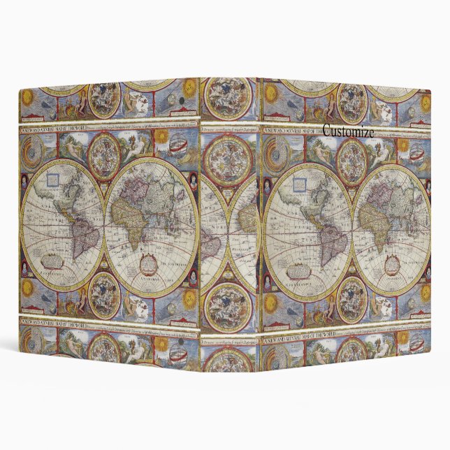 World Traveller Vintage Map Binder (Background)