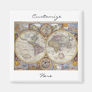 World Traveller Vintage Map Thunder_Cove Magnet