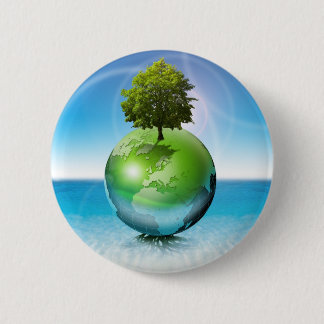 World tree - ecology concept 2 inch round button