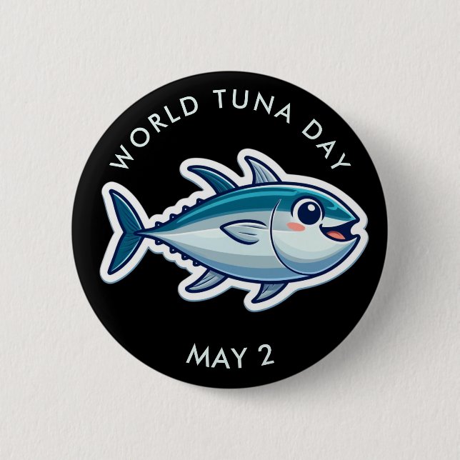World Tuna Day Button (Front)