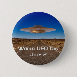 World UFO Day 2 Inch Round Button