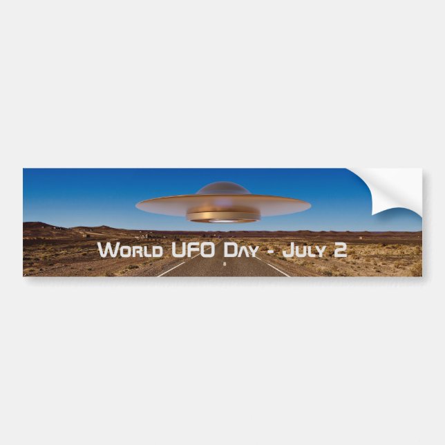 World UFO Day Bumper Sticker (Front)