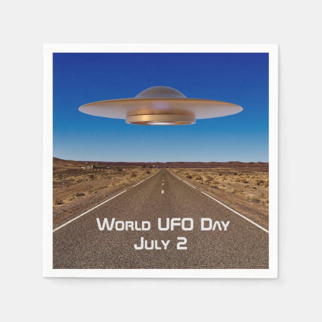 World UFO Day Napkin (Front)