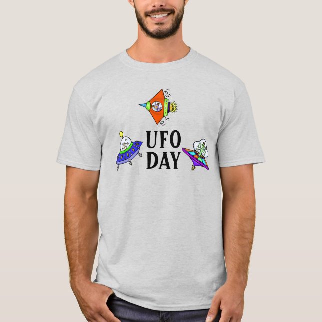 World UFO Day T-Shirt (Front)