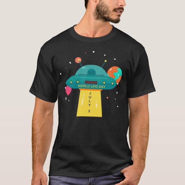 World UFO Day T-Shirt (Front)