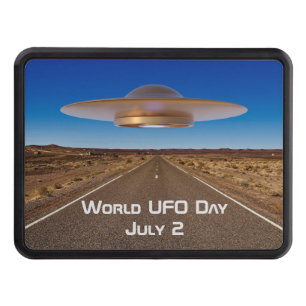 World UFO Day Trailer Hitch Cover