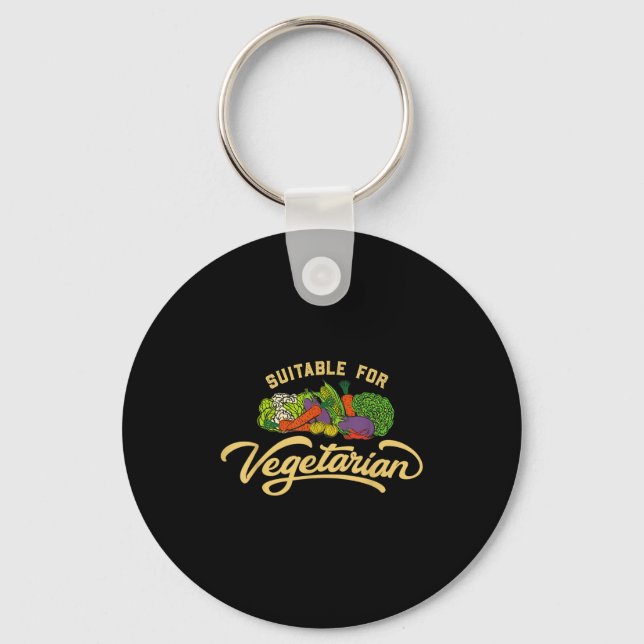 World Vegetable Day Plant Based I Eat Vegans World Keychain (Front)