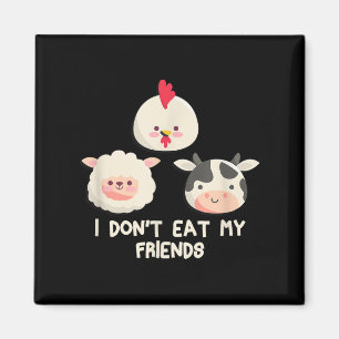 World Vegetarian Day I Dont Eat My Friends Vegan Magnet