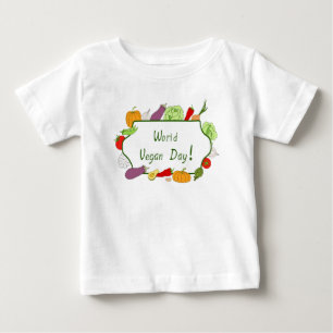 World Vegetarian Day Minimalist Cute Baby T-Shirt