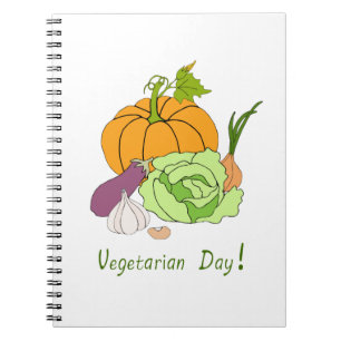 World Vegetarian Day Minimalist Cute    Notebook