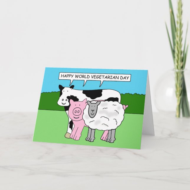 World Vegetarian Day October 1st Card (Front)