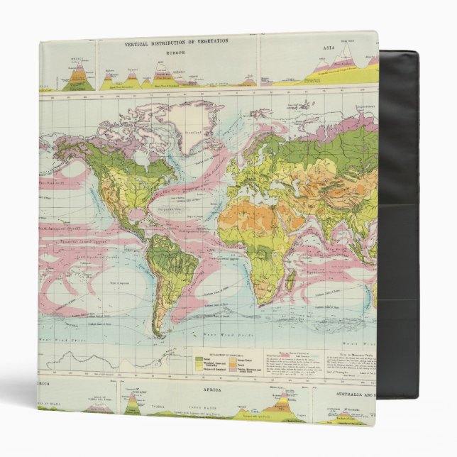 World vegetation & ocean currents Map Binder (Front/Inside)