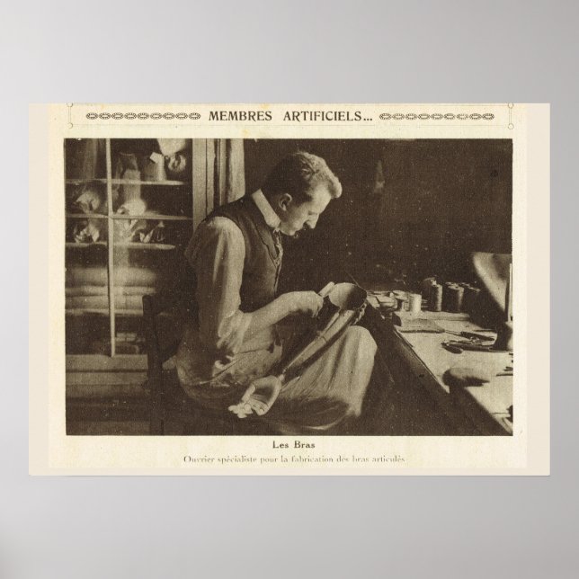 World War 1, France, Making prosthetics Poster (Front)