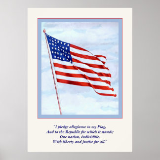 World War 1 Pledge Of  Allegiance ~ Vintage Poster